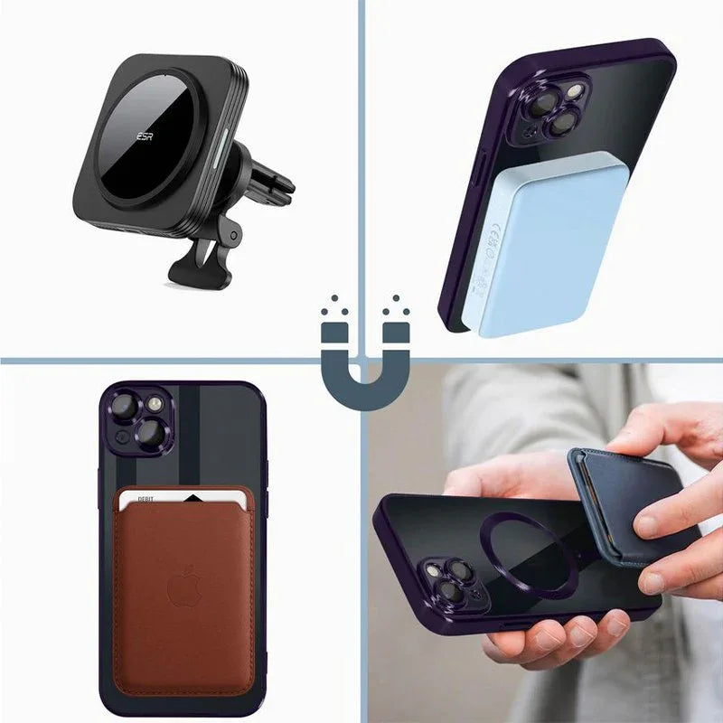 Carcasa COOL para iPhone 15 Plus Magnética Borde Violeta - PixelPlaza
