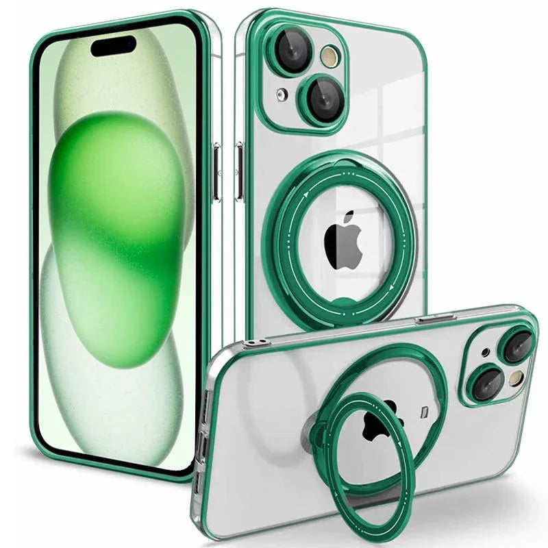 Carcasa COOL para iPhone 15 Plus Magnética Ring Verde - PixelPlaza