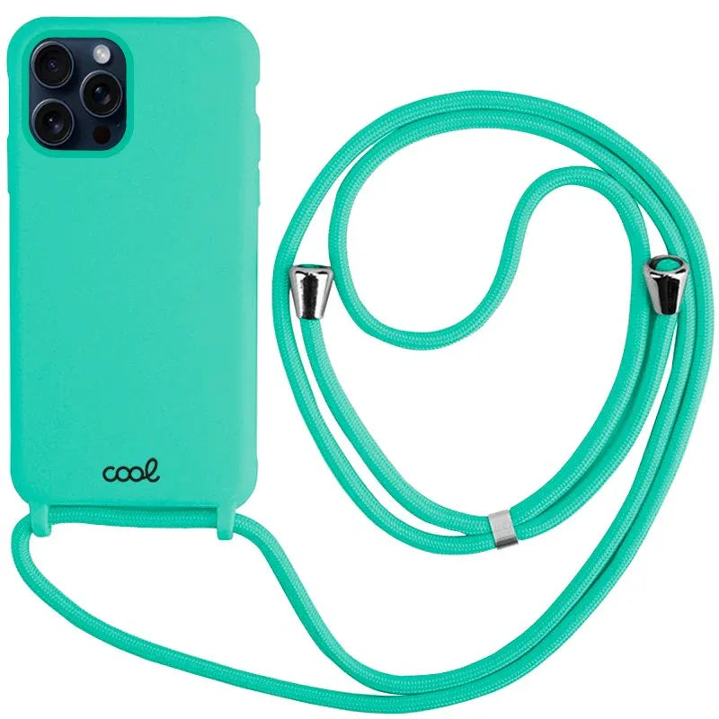 Carcasa COOL para iPhone 15 Pro Cordón Liso Mint - PixelPlaza