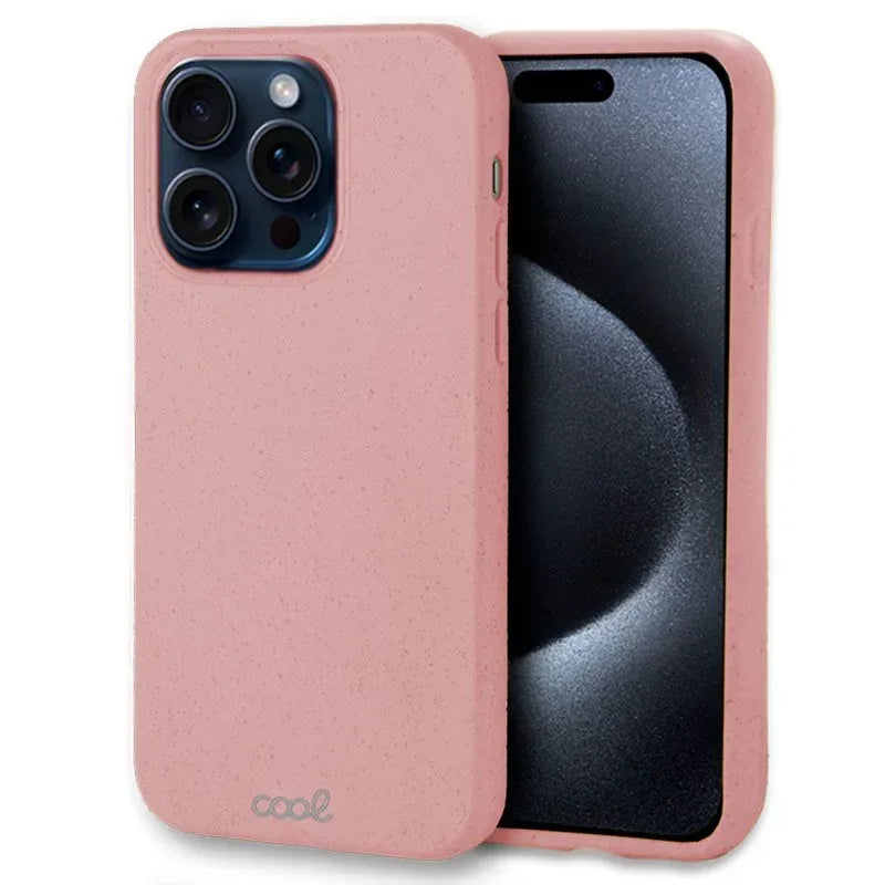 Carcasa COOL para iPhone 15 Pro Eco Biodegradable Rosa - PixelPlaza