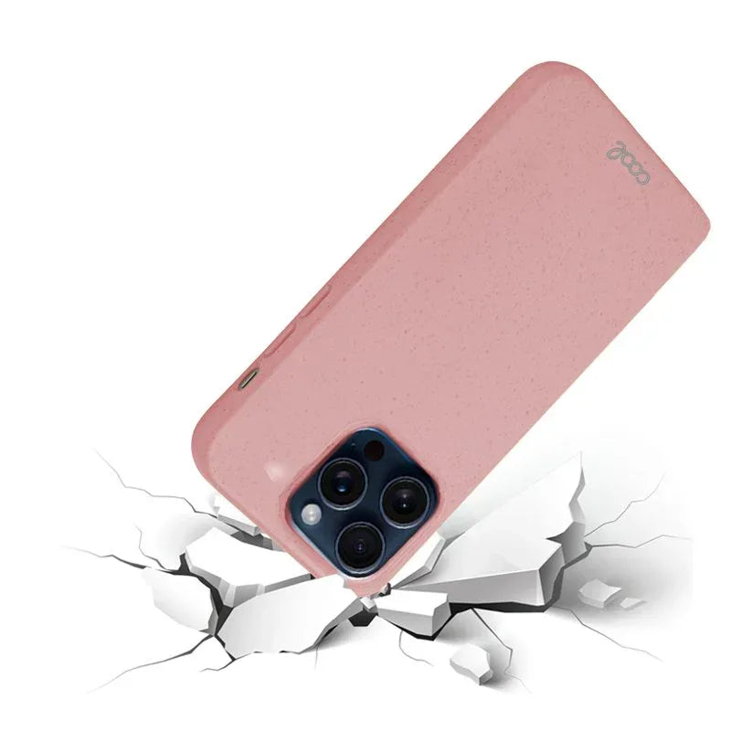Carcasa COOL para iPhone 15 Pro Eco Biodegradable Rosa - PixelPlaza