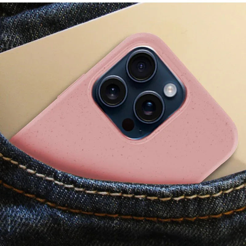 Carcasa COOL para iPhone 15 Pro Eco Biodegradable Rosa - PixelPlaza