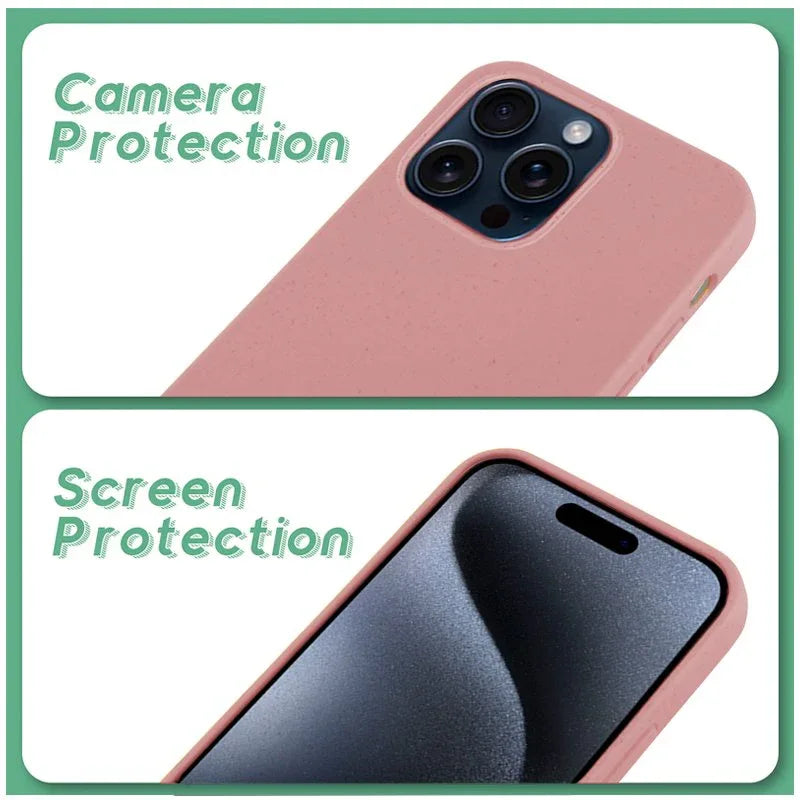Carcasa COOL para iPhone 15 Pro Eco Biodegradable Rosa - PixelPlaza