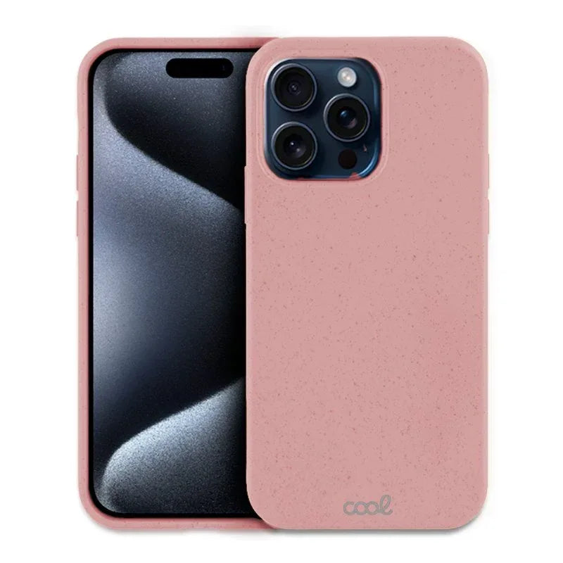 Carcasa COOL para iPhone 15 Pro Eco Biodegradable Rosa - PixelPlaza