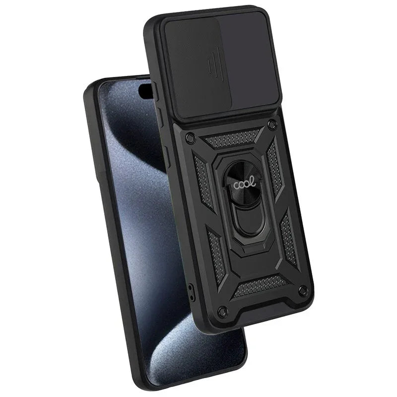Carcasa COOL para iPhone 15 Pro Hard Ring Negro - PixelPlaza