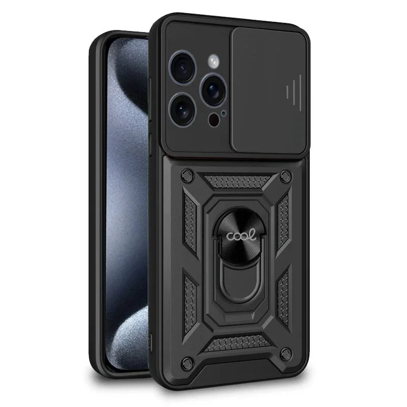 Carcasa COOL para iPhone 15 Pro Hard Ring Negro - PixelPlaza