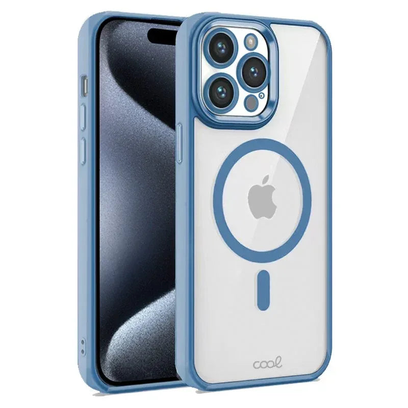 Carcasa COOL para iPhone 15 Pro Magnética Borde Azul - PixelPlaza
