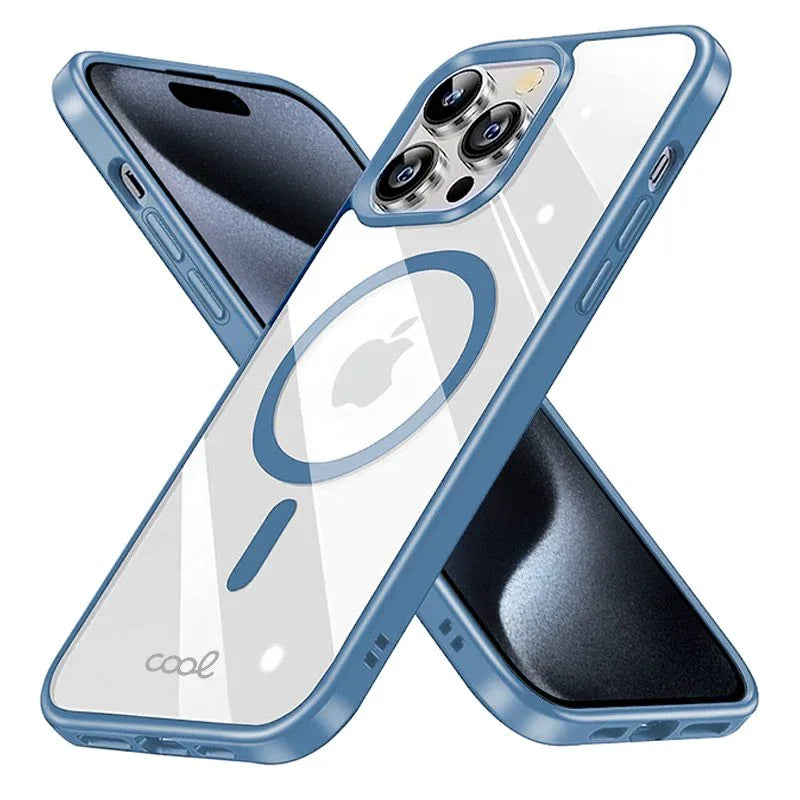 Carcasa COOL para iPhone 15 Pro Magnética Borde Azul - PixelPlaza