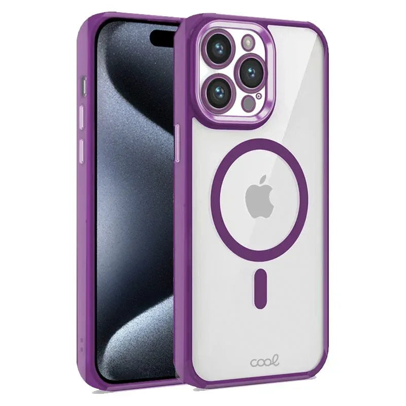 Carcasa COOL para iPhone 15 Pro Magnética Borde Violeta - PixelPlaza