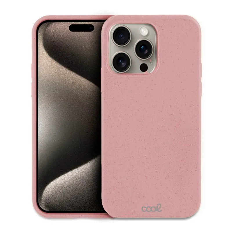 Carcasa COOL para iPhone 15 Pro Max Eco Biodegradable Rosa - PixelPlaza