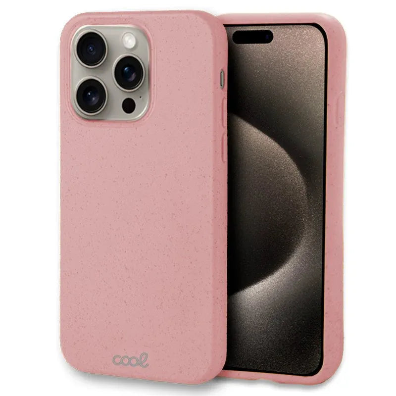 Carcasa COOL para iPhone 15 Pro Max Eco Biodegradable Rosa - PixelPlaza