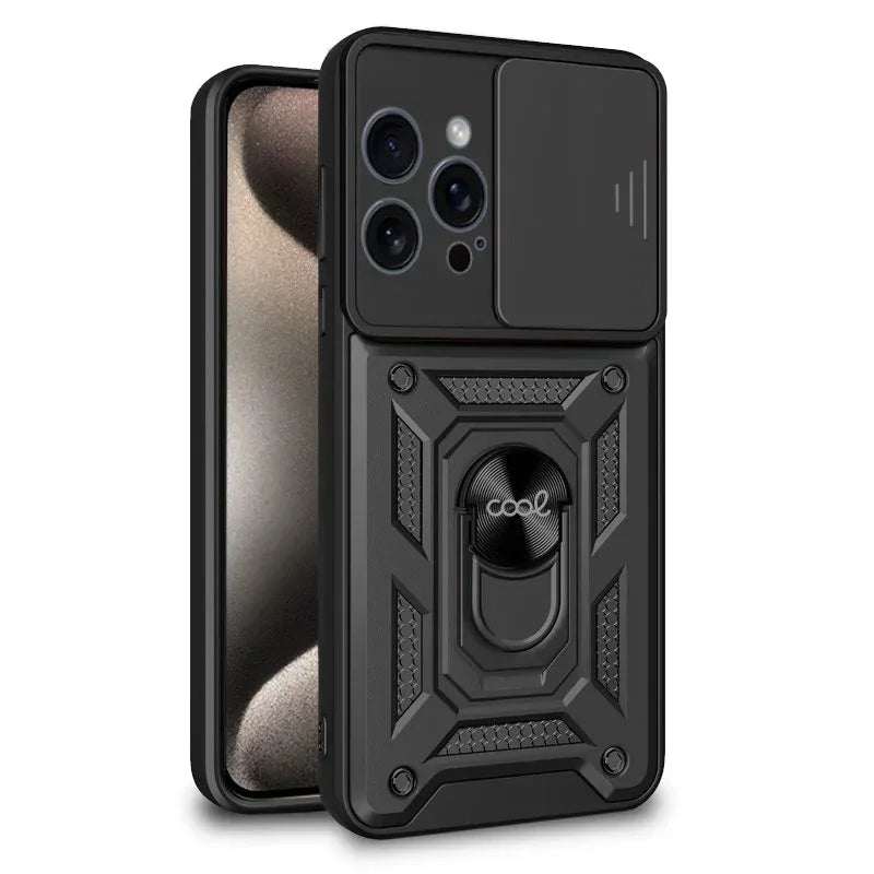Carcasa COOL para iPhone 15 Pro Max Hard Ring Negro - PixelPlaza
