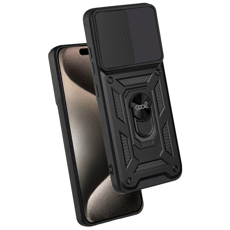 Carcasa COOL para iPhone 15 Pro Max Hard Ring Negro - PixelPlaza