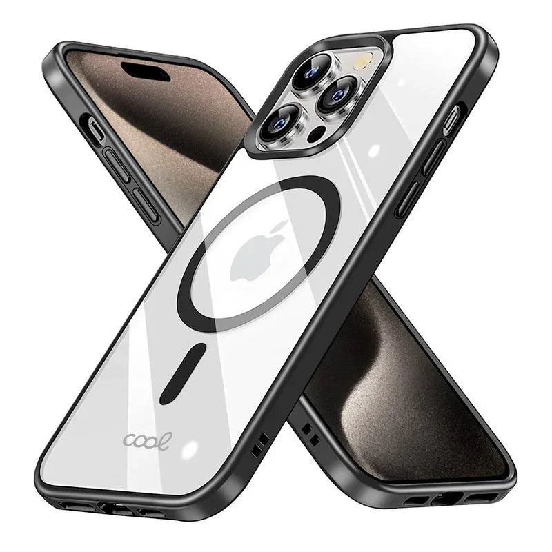 Carcasa COOL para iPhone 15 Pro Max Magnética Borde Negro - PixelPlaza