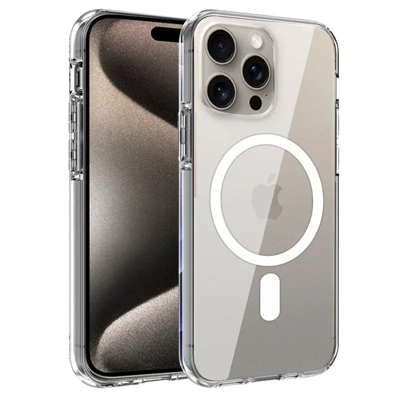 Carcasa COOL para iPhone 15 Pro Max Magnética Transparente - PixelPlaza