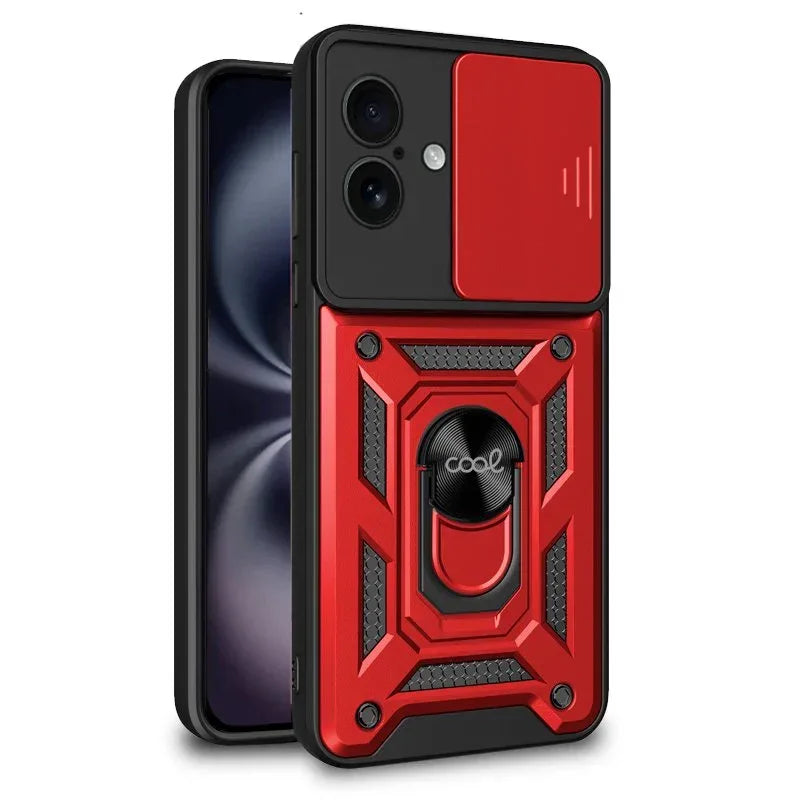 Carcasa COOL para iPhone 16 Hard Ring Rojo - PixelPlaza