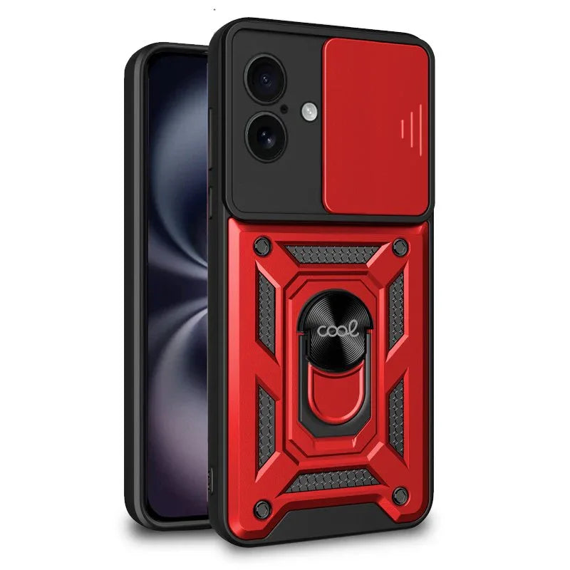 Carcasa COOL para iPhone 16 Hard Ring Rojo - PixelPlaza