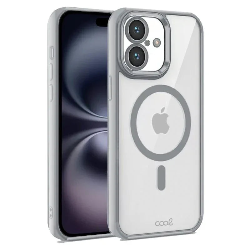 Carcasa COOL para iPhone 16 Magnética Borde Plata - PixelPlaza