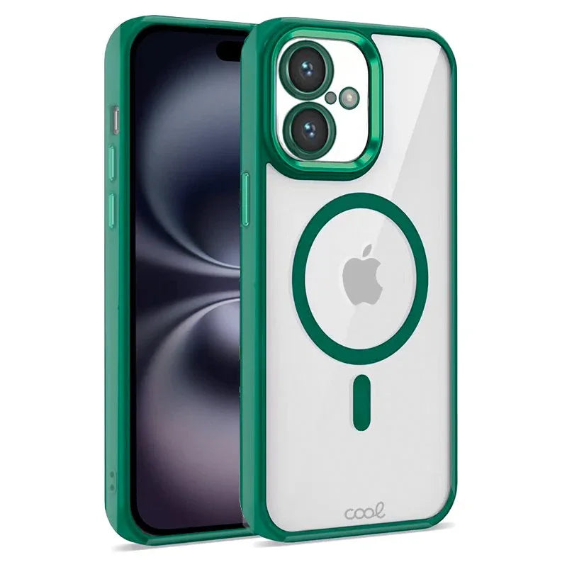 Carcasa COOL para iPhone 16 Magnética Borde Verde - PixelPlaza