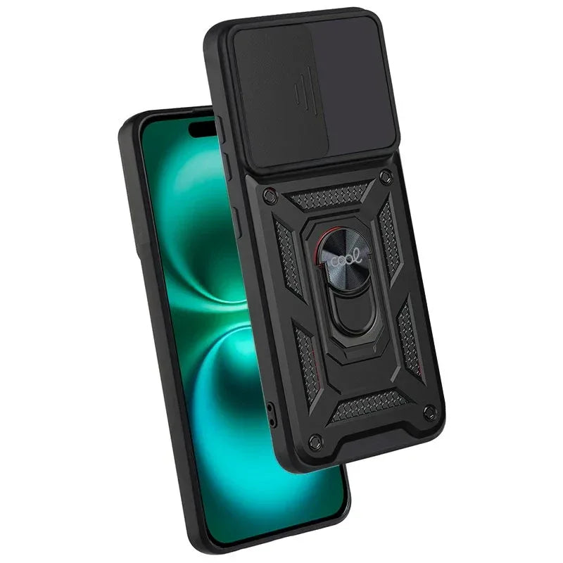 Carcasa COOL para iPhone 16 Plus Hard Ring Negro - PixelPlaza