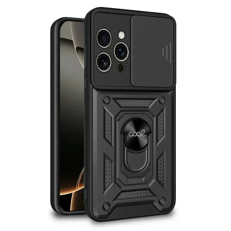 Carcasa COOL para iPhone 16 Pro Hard Ring Negro - PixelPlaza
