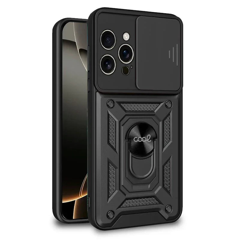 Carcasa COOL para iPhone 16 Pro Hard Ring Negro - PixelPlaza
