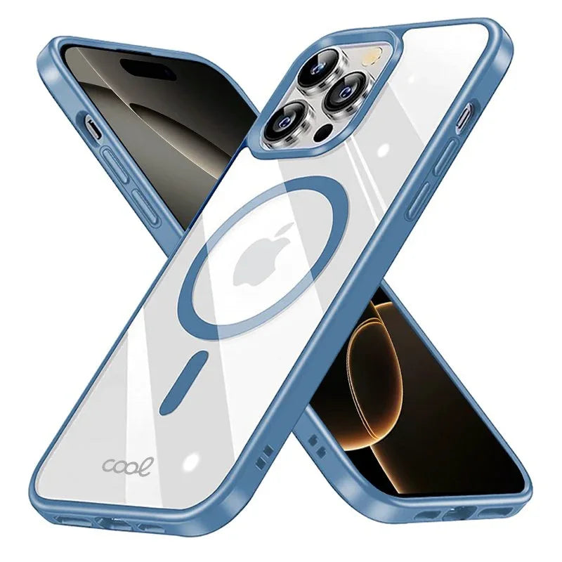 Carcasa COOL para iPhone 16 Pro Magnética Borde Celeste - PixelPlaza