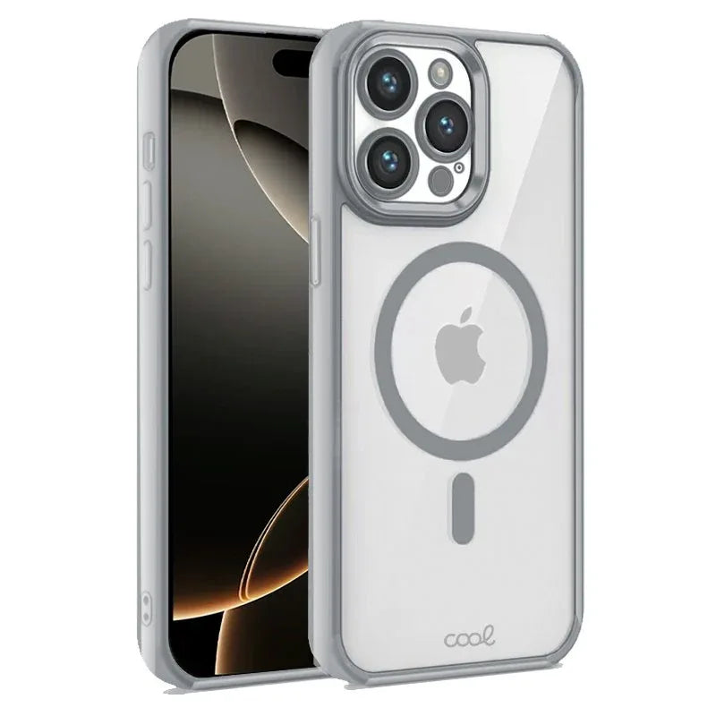 Carcasa COOL para iPhone 16 Pro Magnética Borde Plata - PixelPlaza