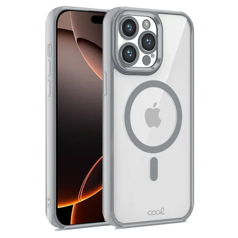 Carcasa COOL para iPhone 16 Pro Max Magnética Borde Plata - PixelPlaza