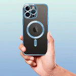 Carcasa COOL para iPhone 17 Pro Magnética Borde Celeste - PixelPlaza