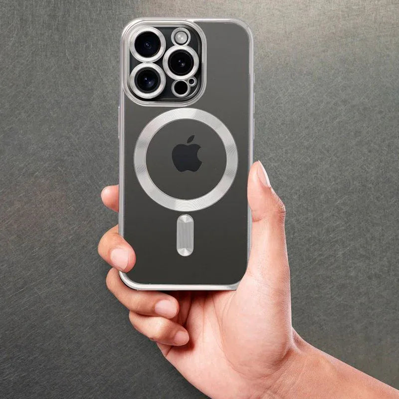 Carcasa COOL para iPhone 17 Pro Magnética Borde Plata - PixelPlaza