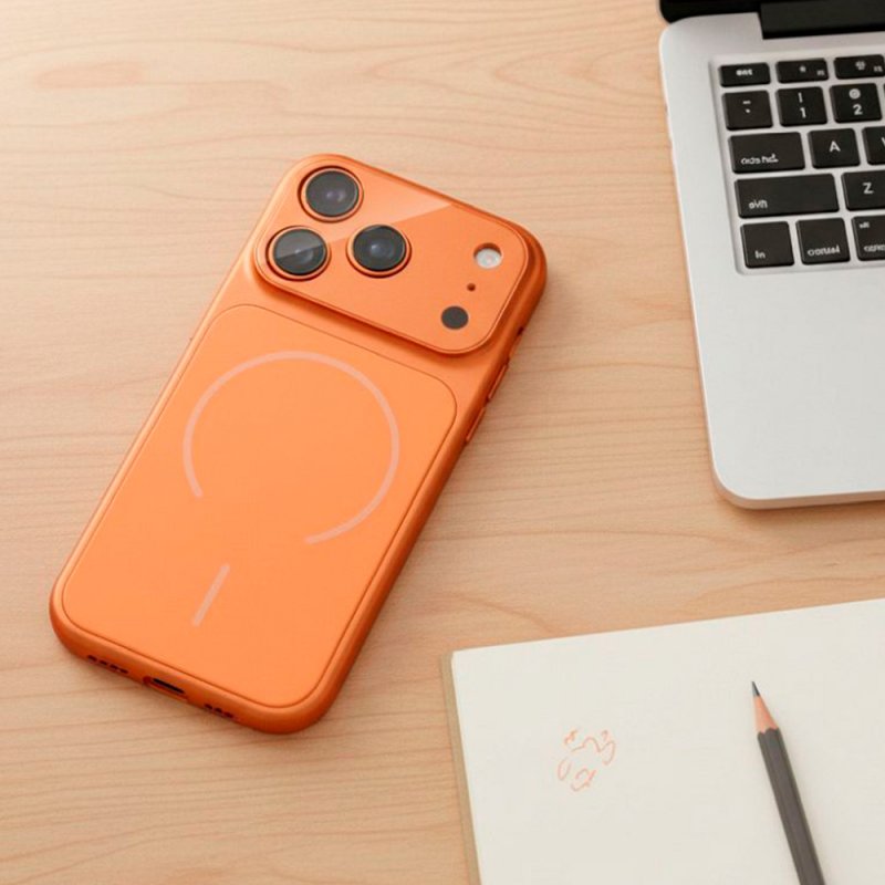 Carcasa COOL para iPhone 17 Pro Max Magnética Cover Naranja