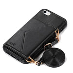 Carcasa COOL para iPhone 7 / 8 / SE (2020) / SE (2022) Colgante Wallet Negro - PixelPlaza
