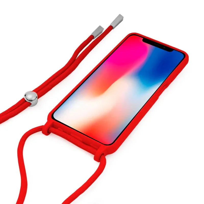 Carcasa COOL para iPhone X / iPhone XS Cordón Liso Rojo - PixelPlaza