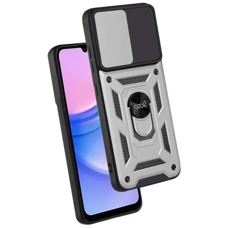 Carcasa COOL para Samsung A155 Galaxy A15 / A15 5G / M15 5G Hard Ring Plata - PixelPlaza