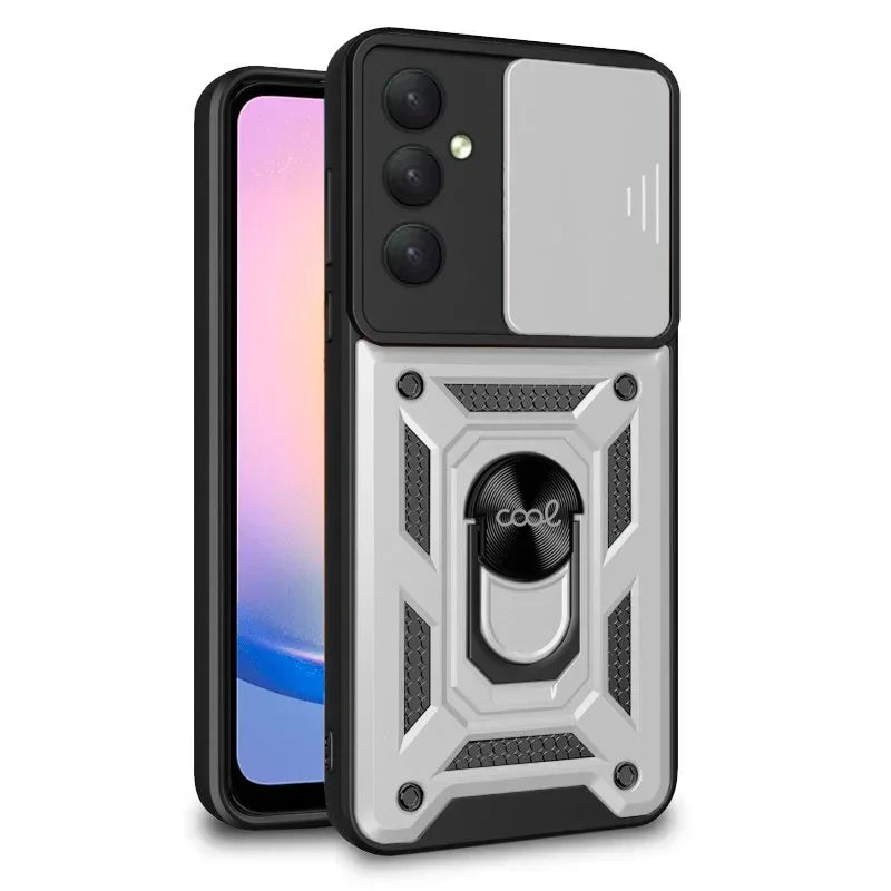 Carcasa COOL para Samsung A256 Galaxy A25 5G Hard Ring Plata - PixelPlaza