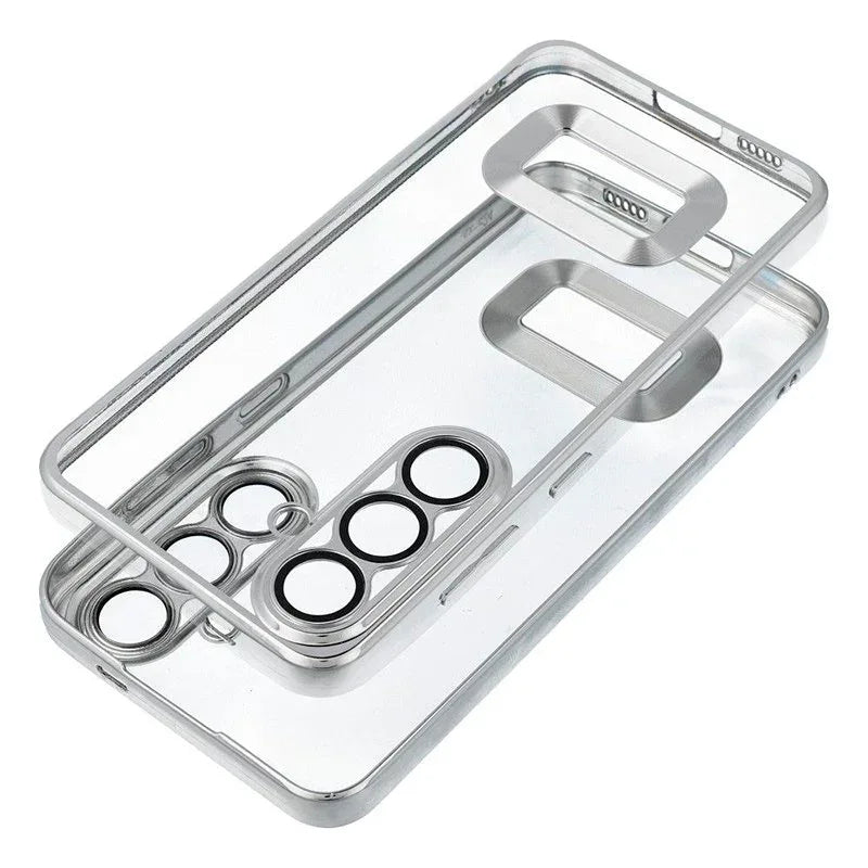 Carcasa COOL para Samsung A266 Galaxy A26 5G / A17 / A17 5G Borde Metalizado (Plata) - PixelPlaza