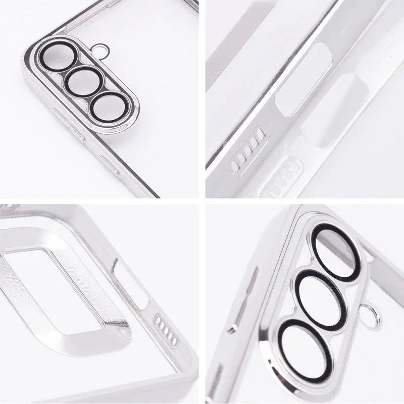 Carcasa COOL para Samsung A266 Galaxy A26 5G / A17 / A17 5G Borde Metalizado (Plata) - PixelPlaza