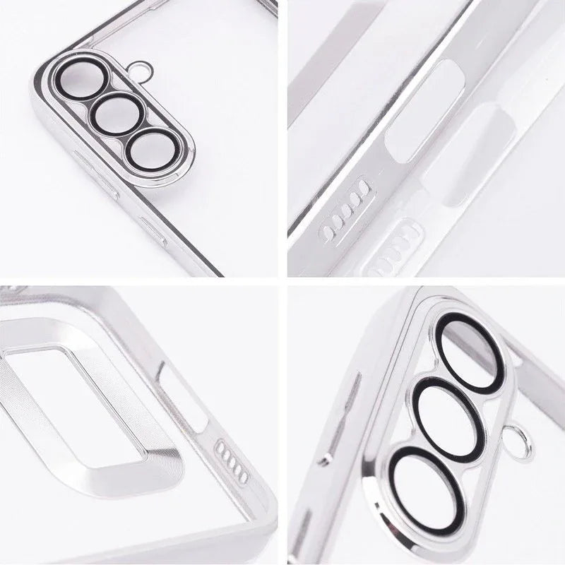 Carcasa COOL para Samsung A266 Galaxy A26 5G / A17 / A17 5G Borde Metalizado (Plata) - PixelPlaza