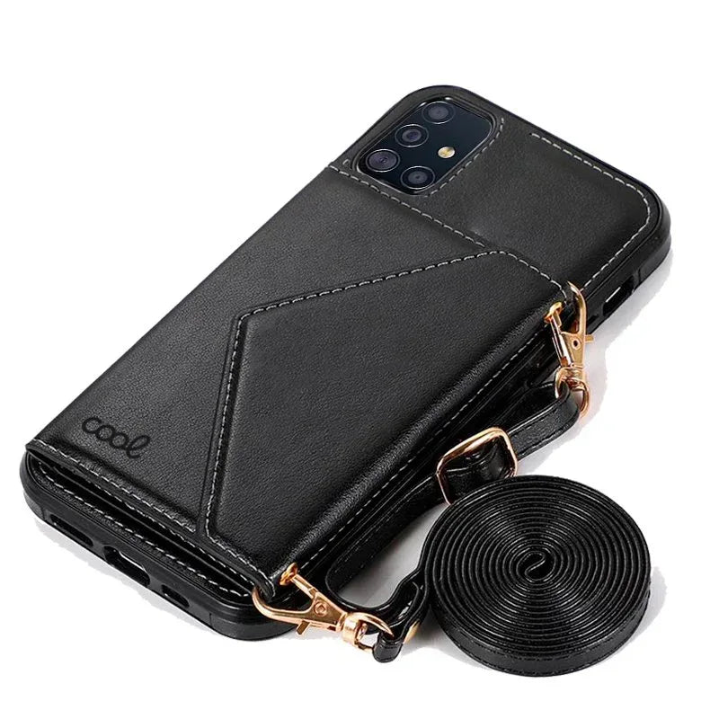 Carcasa COOL para Samsung A515 Galaxy A51 Colgante Wallet Negro - PixelPlaza