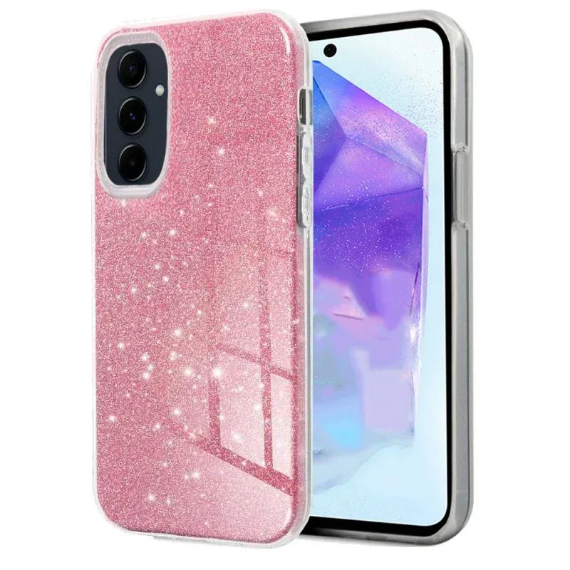 Carcasa COOL para Samsung A556 Galaxy A55 5G Glitter Rosa - PixelPlaza
