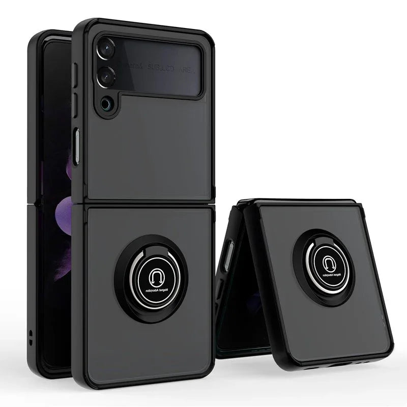 Carcasa COOL para Samsung F711 Galaxy Z Flip 3 Hard Anilla Negro - PixelPlaza