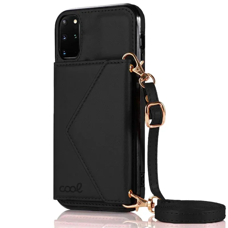 Carcasa COOL para Samsung G985 Galaxy S20 Plus Colgante Wallet Negro - PixelPlaza