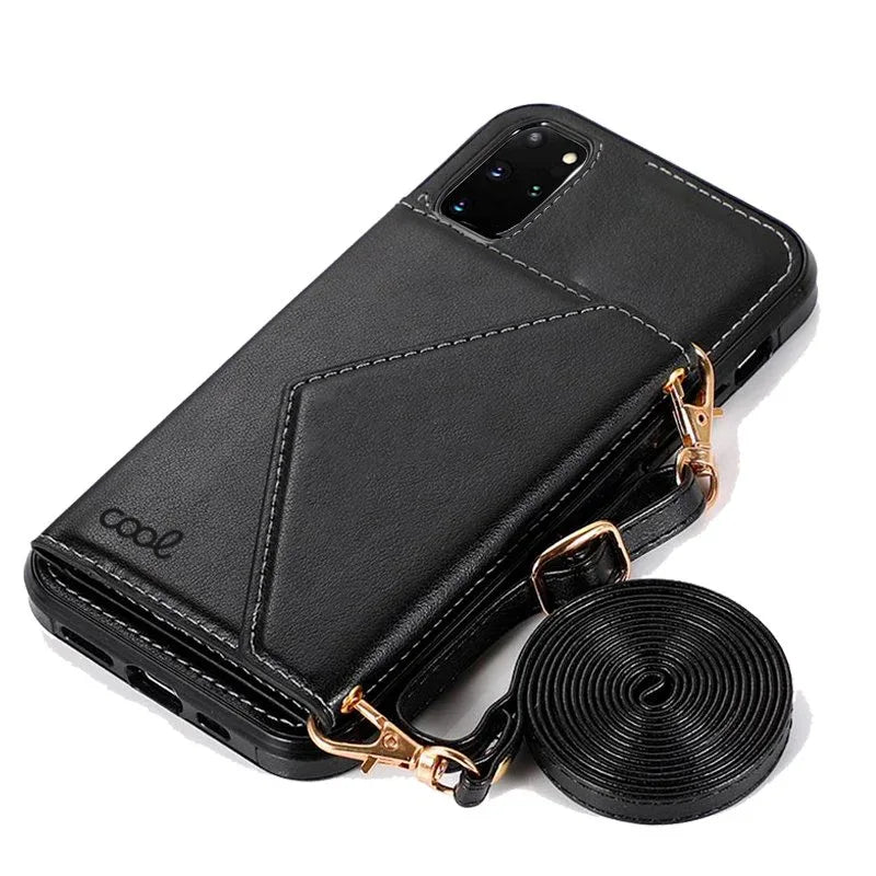 Carcasa COOL para Samsung G985 Galaxy S20 Plus Colgante Wallet Negro - PixelPlaza