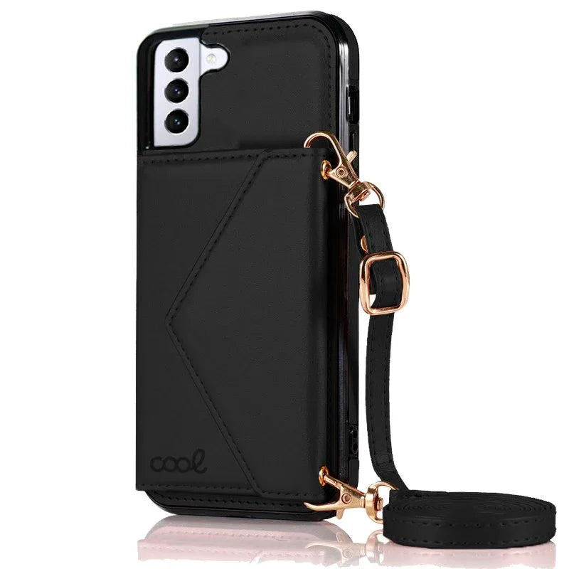 Carcasa COOL para Samsung G990 Galaxy S21 Colgante Wallet Negro - PixelPlaza