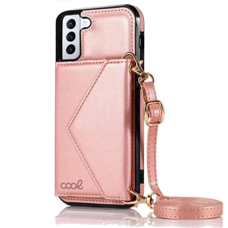 Carcasa COOL para Samsung G996 Galaxy S21 Plus Colgante Wallet Rosa - PixelPlaza