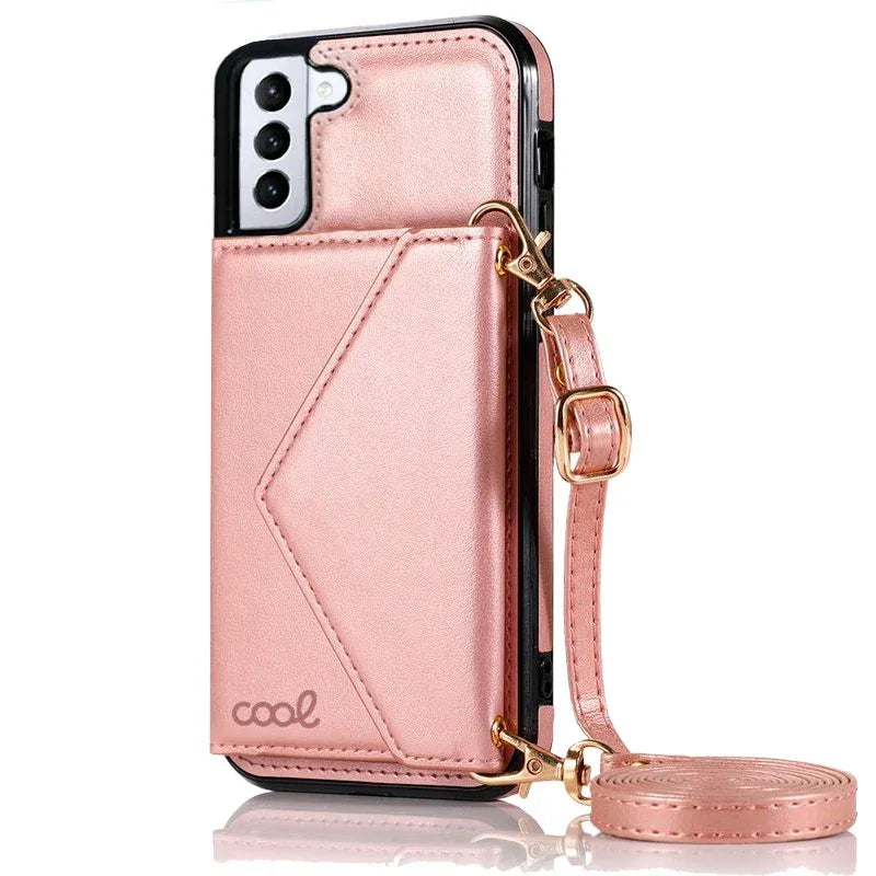 Carcasa COOL para Samsung G996 Galaxy S21 Plus Colgante Wallet Rosa - PixelPlaza