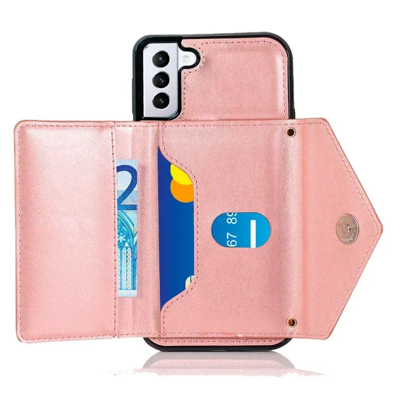 Carcasa COOL para Samsung G996 Galaxy S21 Plus Colgante Wallet Rosa - PixelPlaza