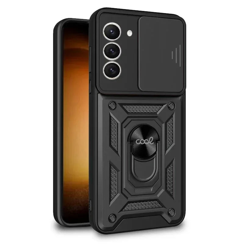 Carcasa COOL para Samsung S911 Galaxy S23 Hard Ring Negro - PixelPlaza