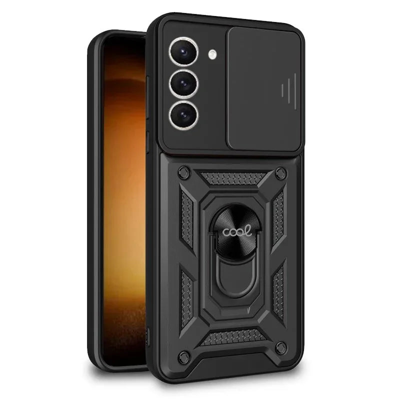 Carcasa COOL para Samsung S911 Galaxy S23 Hard Ring Negro - PixelPlaza